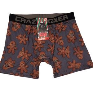 Crazy Boxer Star Wars Gingerbread Young Men's Boxer Briefs XL 31" Gray Brown